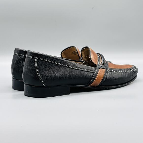 Florsheim Imperial Shoes Mens 9.5 Black Brown Leather Loafers Slip On Dress main image 5